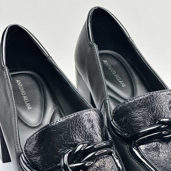 Antonio Melani Hale Black heeled block Mary Jane shoe size 9.5 - Picture 7 of 10